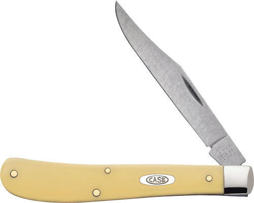 Case Knives Yellow Synthetic Smooth Slimline Trapper