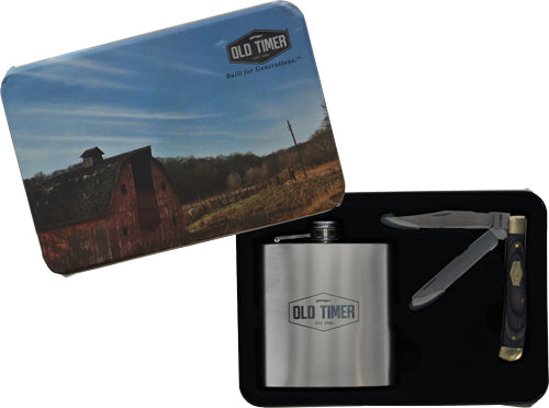 OLD Timer Knife 2 Blade Folder Flask Combo Promo Q4 26'<
