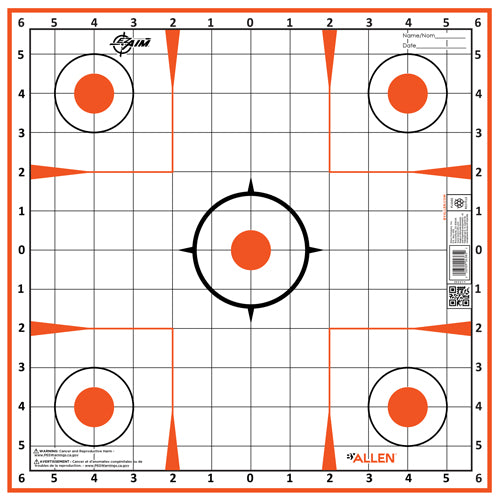 Allen EZ AIM Sight Grid Trgt 12-pk 12"x12"