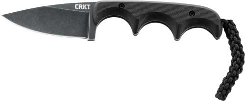 Crkt Minimalist Black Drop Point Neck Knife 2.16" W/shth