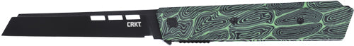 Crkt Zephyr 3.22" Plain Edge Green/white G10 Liner Lock