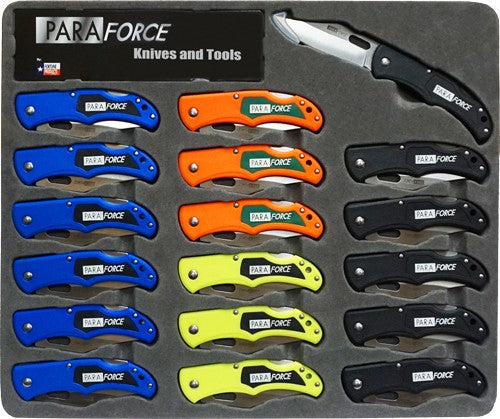 Accusharp Paraforce Lock Back Knife SET 18 Knives PER Disply