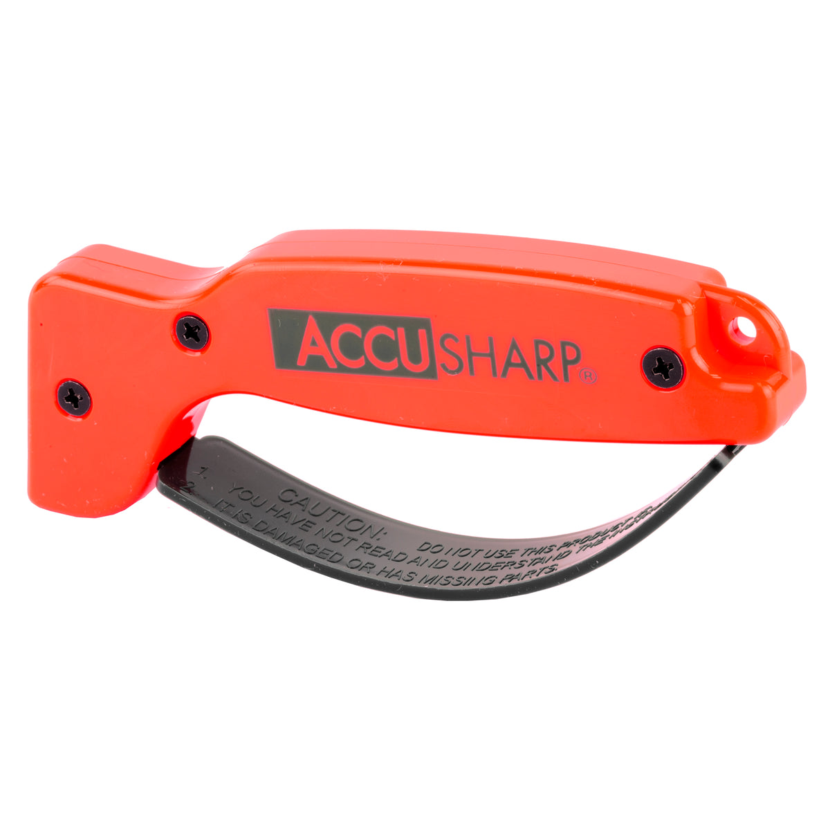 AccuSharp Model 014, Knife and Tool Sharpener, Full Finger Guard, Orange