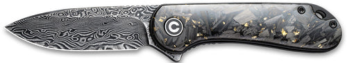 Civivi Knife Elementum 2.96" Shredded CBN Fbr/golden Dmscs
