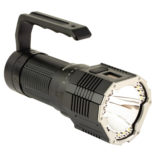FENIX LR60R, Flashlight, White LED, 21,000 Lumens, Anodized Finish, Black, Includes (1)-Rechargeable ARB-L56-4000 Battery and USB Type-C Charging Cable