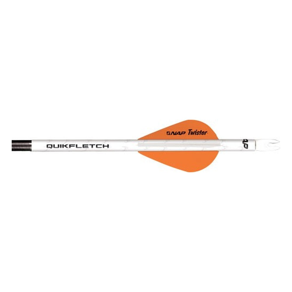 NAP Quickfletch W/2" Twister Vanes White/orange/orange 6PK