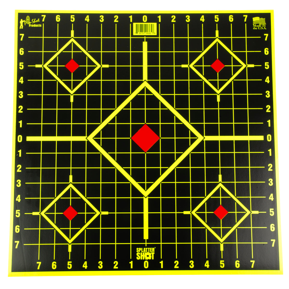 Pro-Shot Products Splatter Shot Sight In, Long Range, 17.75"x17.75", 5 Pack, Green/Black