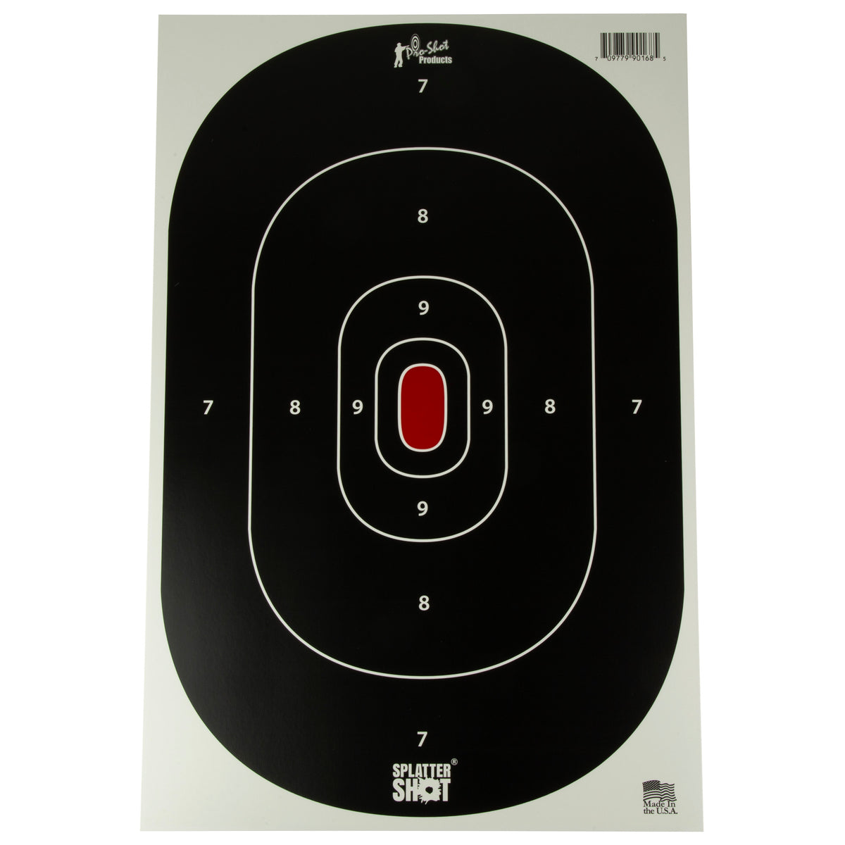 Pro-Shot Products Splatter Shot, Silhouette Insert, 12"x18", 8 Pack, Orange/Black