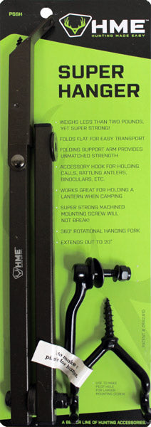 HME BOW Hanger Super Hanger 20" Folding W/acc Hooks 1EA