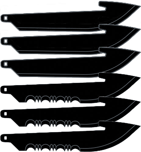 Outdoor Edge 2.5" Replacement Blades 6-pack Drop PNT Combo