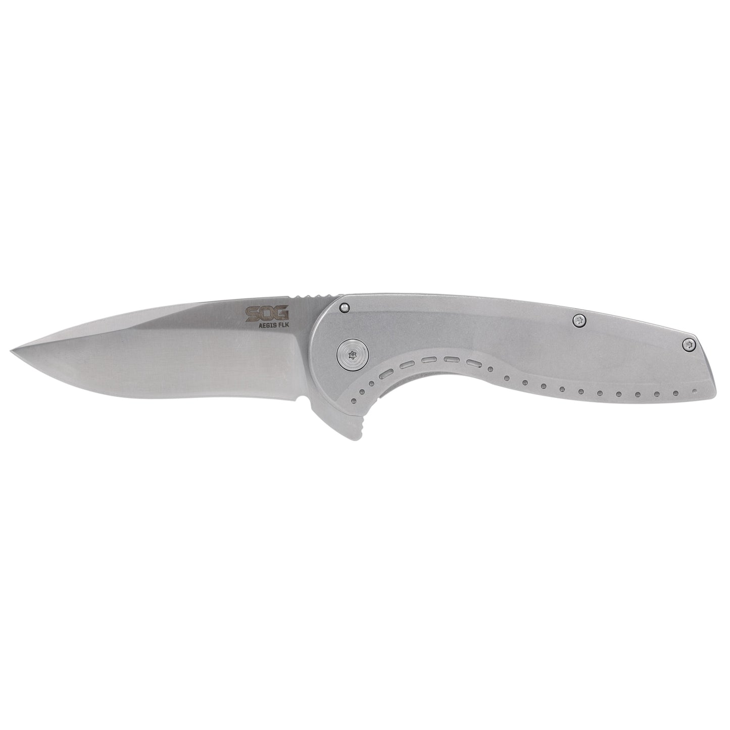 SOG Aegis FLK 3.25" Drop PT SLV