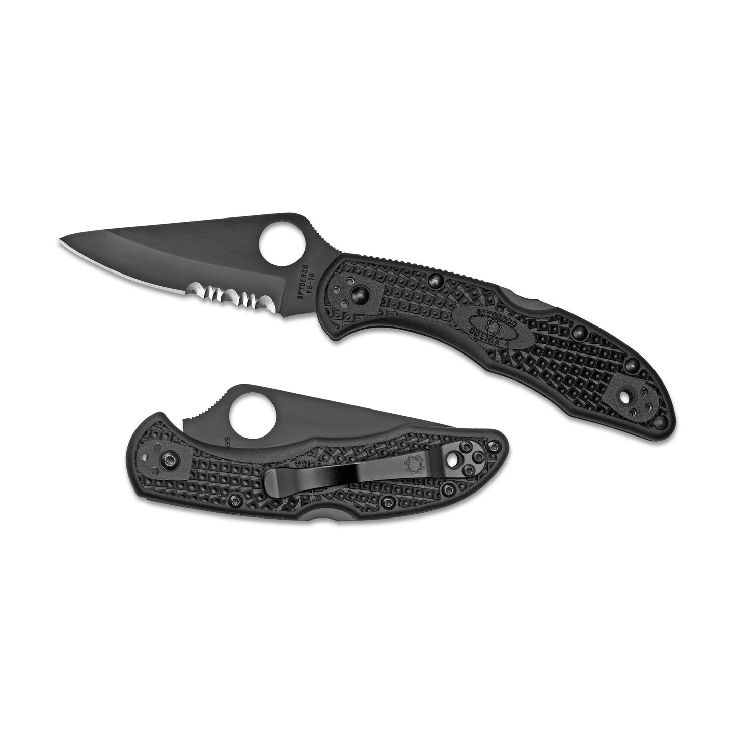 Spyderco Delica4 Combo Blade BLK