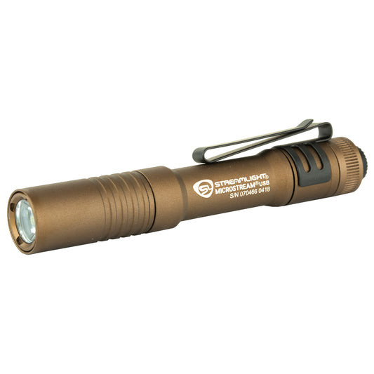 Streamlight Microstream, Flashlight, 250 Lumens, USB Charging Cord, Coyote Brown