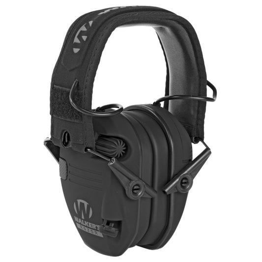 Walker's Razor, Electronic Earmuff, Black, 1 Pair, Includes (2) Morale Patches