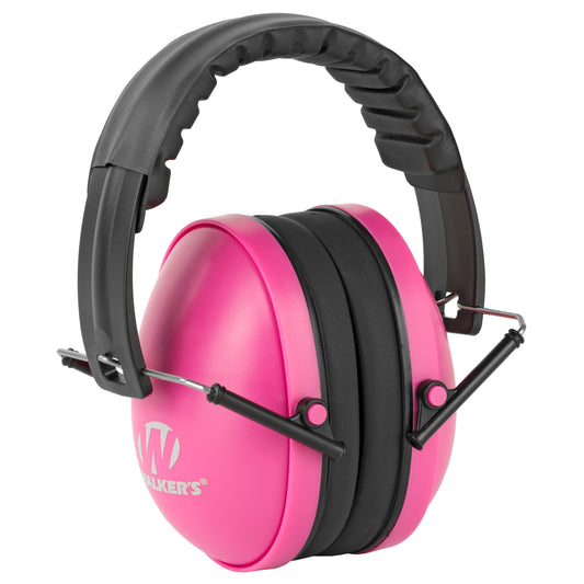Walker's Folding Earmuff, Pink, 1 Pair, Will Not Fit Adults - Ideal For Smaller Heads