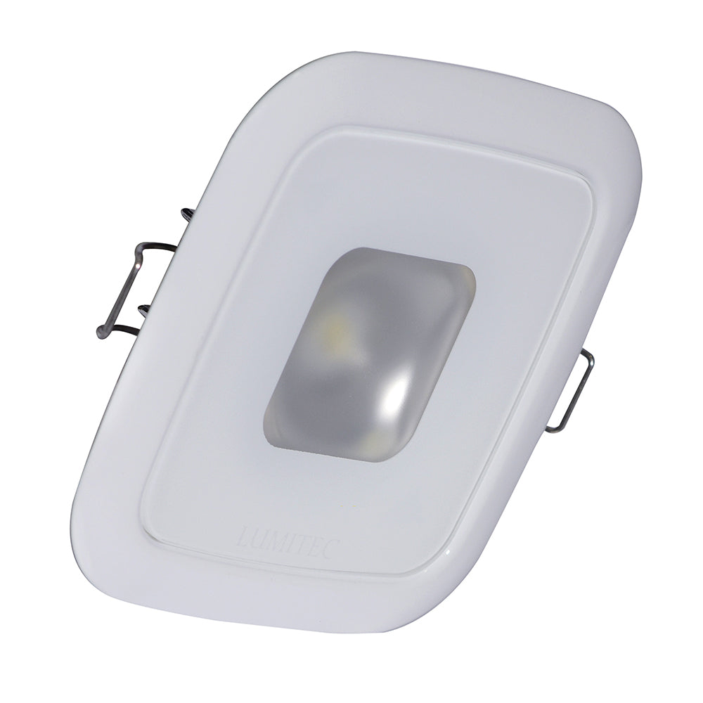 Lumitec Square Mirage Down Light - Spectrum RGBW Dimming - White Bezel