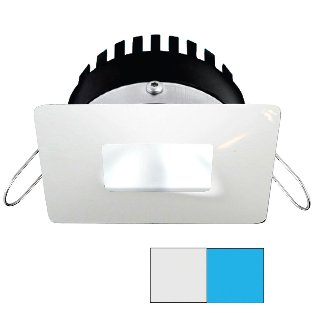 i2Systems Apeiron PRO A506 - 6W Spring Mount Light - Square/Square - Cool White & Blue - White Finish