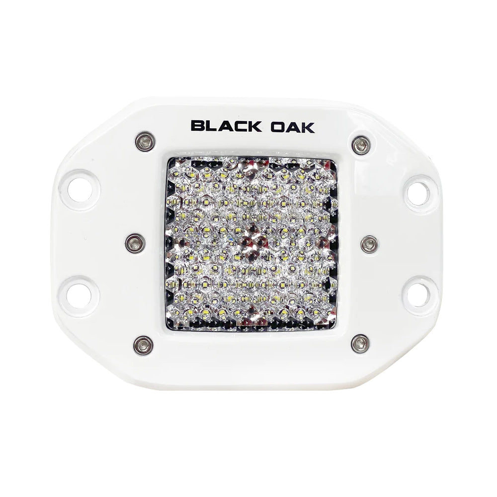 Black Oak Pro Series 2" Flush Mounted Diffused Light - White