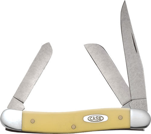 Case Knives Yellow Synthetic Smooth Medium Stockman