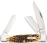 Case Knives Amber Bone Peach Seed JIG Large Stockman