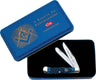 Case Knives Masonic Gift TIN Standard JIG Blue Bone Trapper