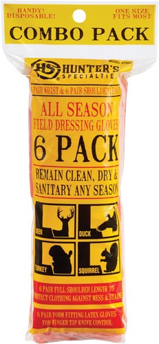 HS Field Dressing Gloves 6 Pack Combo Shoulder/wrist
