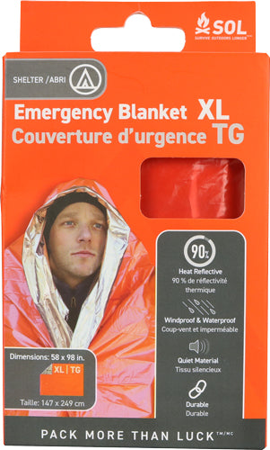 ARB SOL Emergency Blanket XL 3.2 OZ 58"x96" Made IN USA