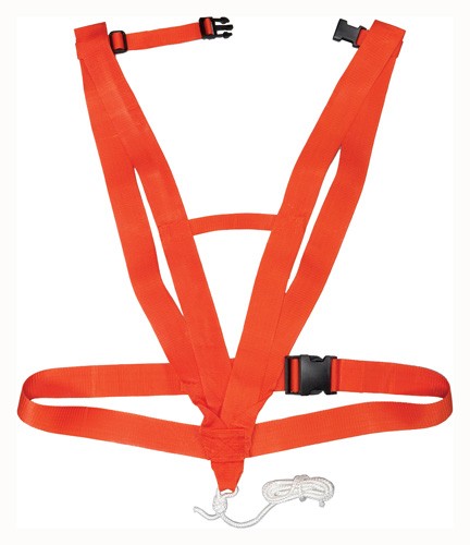 HS Deer Drag Deluxe Body Harness Style Safety Orange