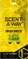 HS Dryer Sheets Scent-a-way MAX Oderless 6.5"x9" Earth 15P