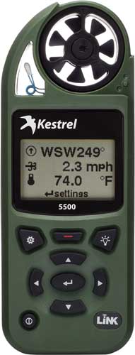 Kestrel 5500 Weather Meter W/ Link AND Vane Mount Olive Drab