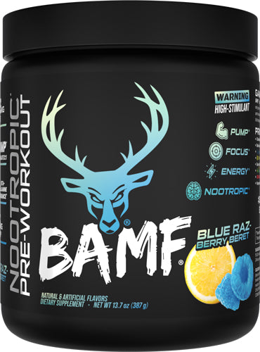 Bucked UP Pre-workout Bamf Blue Raz-berry Beret 30serving