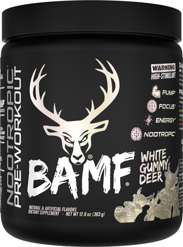 Bucked UP Pre-workout Bamf White Gummy Deer 30 Servings