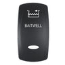 Pacer Actuator - 'BAITWELL' f/V Series Contura Switches - Black - Laser Etched (Top/Bottom Light)