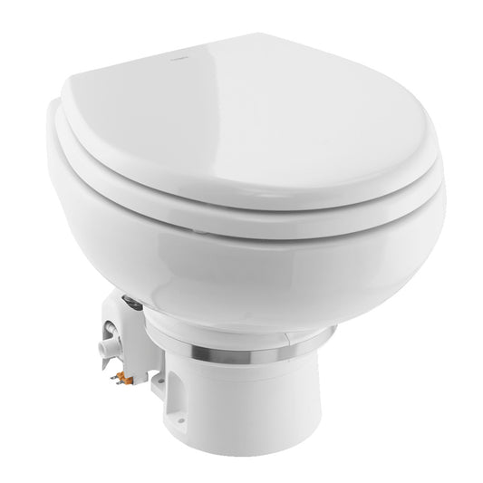 Dometic™ MasterFlush MF 7120 - White - Electric Macerating Toilet w/Orbit Base & Slow Close Seat - Freshwater - 12V