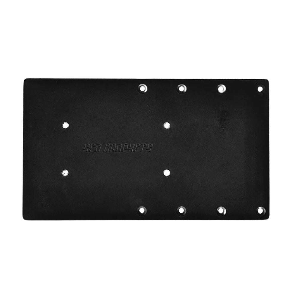 Sea Brackets 14" Straight Trolling Motor Plate f/Garmin Kraken - Black