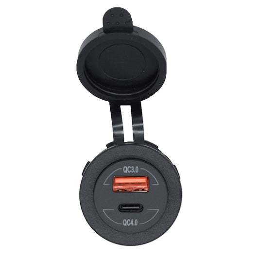 Bluewater Round Dual USB/USB-C Charger
