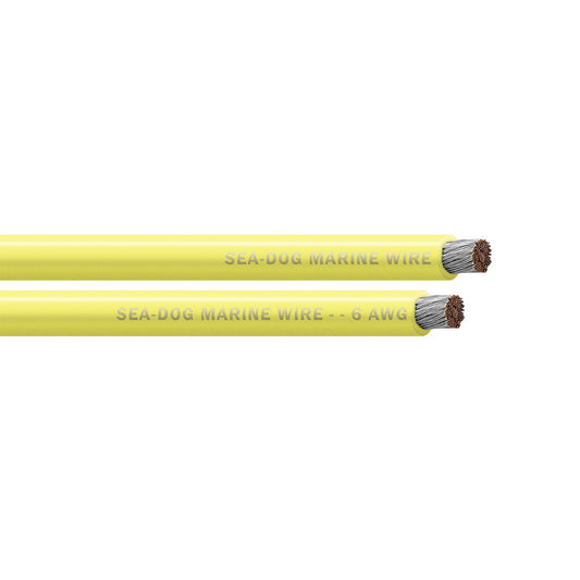 Sea-Dog 6 AWG Yellow Battery Cable - 25'