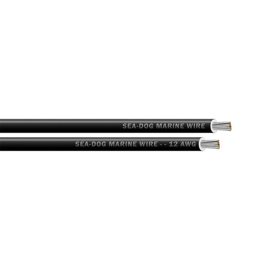 Sea-Dog 12 AWG Black Primary Wire - 100'