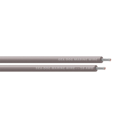 Sea-Dog 18 AWG Grey Primary Wire - 100'