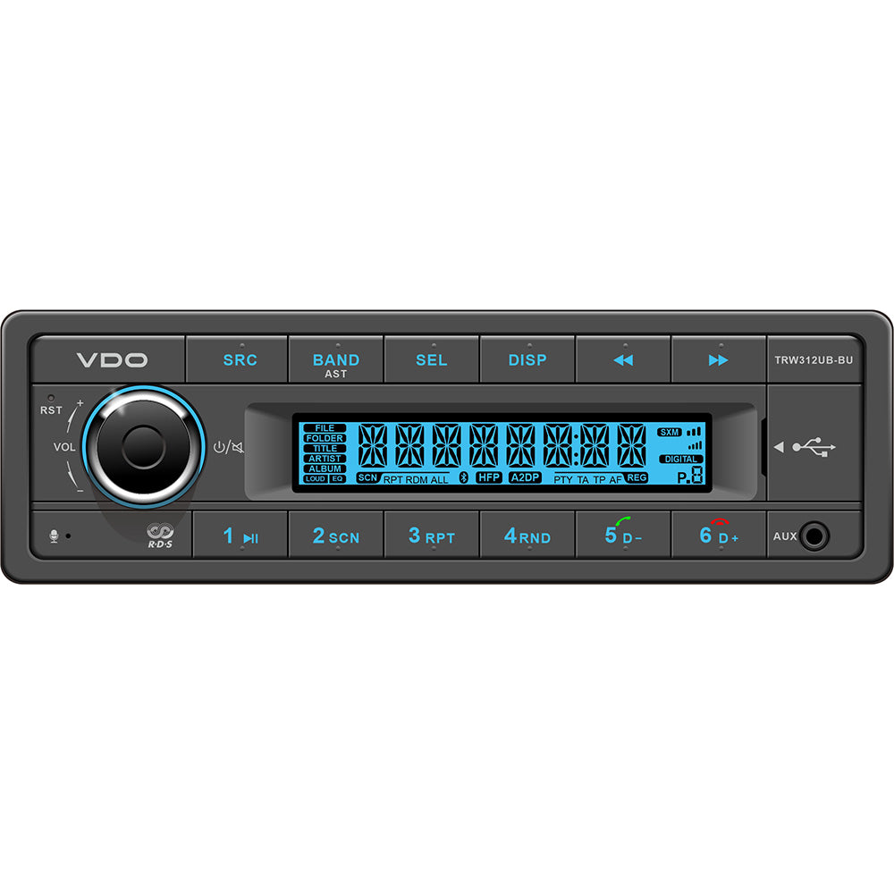 VDO 12V Radio w/FM RDS Tuner MP3/WMA/USB/Bluetooth - Blue Illumination