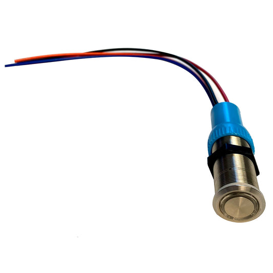 Bluewater 22MM Programmable Waterproof Nav/Anc Blue/Green/Red Switch w/Breaker