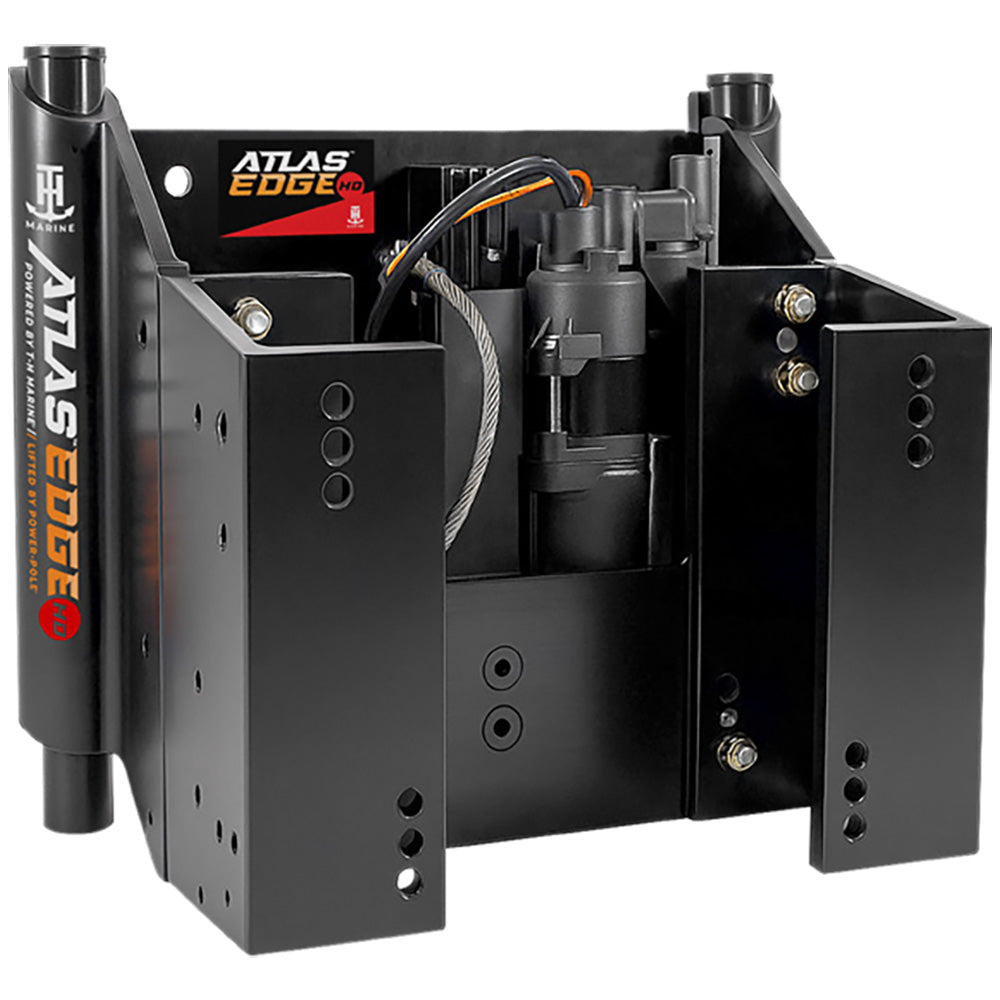 T-H Marine ATLAS™ EDGE 6" Set Back Hydraulic Jack Plate - Heavy Duty - Black