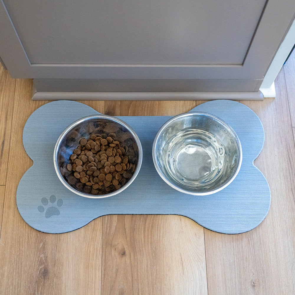 SeaDek Dog Bowl Mat - Cappuccino/Black - Medium - 12.5" x 24"