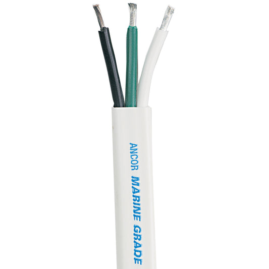 Ancor White Triplex Cable - 10/3 AWG - White/Black/Green *Sold by the Foot