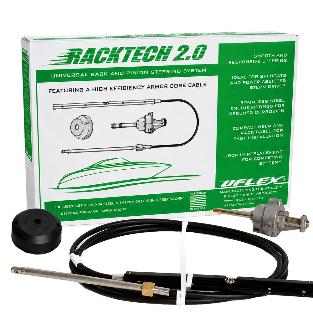 Uflex Racktech™ - 2.0 High Efficiency Rack & Pinion System Kit - 13' Cable