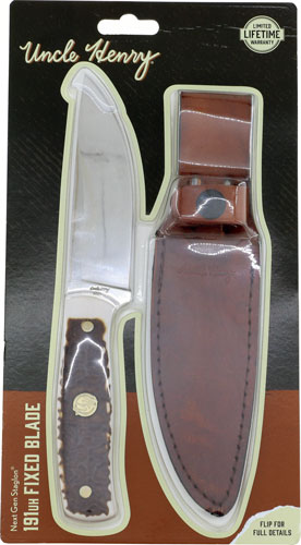 Uncle Henry Knife Next GEN Staglon 4.6" BLD W/lthr Shth
