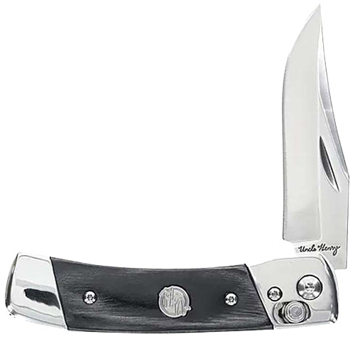 Uncle Henry Knife Plb5 2.9" Blade Lmnt Wood Handles Pivot