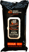 DDW Black Premium Wash Cloths 40ct