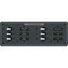 Blue Sea 8096 DC 6 Position Toggle Branch Circuit Breaker Panel - White Switches