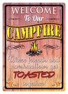 Rivers Edge Sign 12"x17" "welcome TO OUR Campfire"